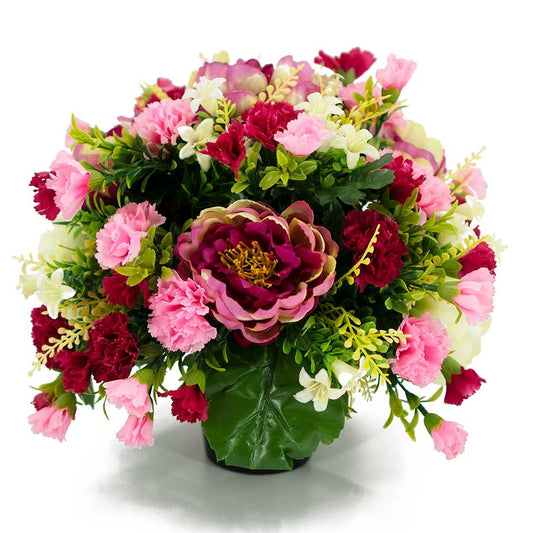 Alexa Pink Peony Artificial Flower Memorial Arrangement