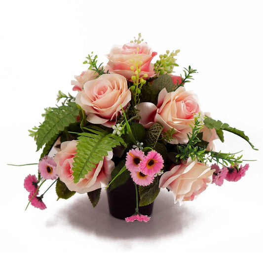 Diana Pretty Pink Roses Graveside Memorial Flower Arrangement