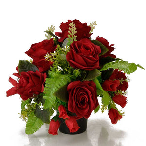 Chloe Red Roses Artificial Flower Memorial Arrangement