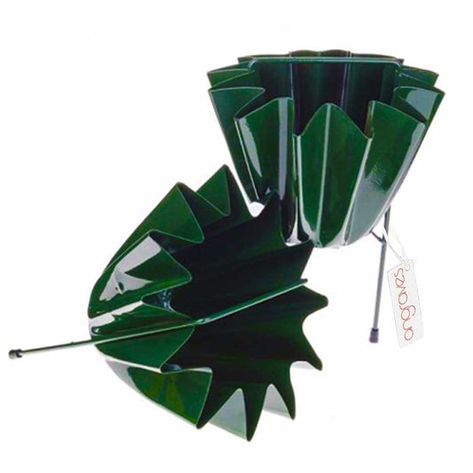 Set of 2 Green Henley Star Memorial Grave Flower Vases