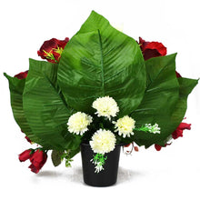 Load image into Gallery viewer, Nor Red Green Rose Artificial Flower Memorial Arrangement
