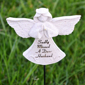 Sadly Missed Husband Guardian Angel Memorial Remembrance Stick