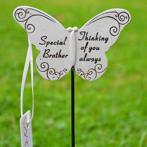 Thinking of you Always Special Brother Butterfly Memorial Remembrance Stick