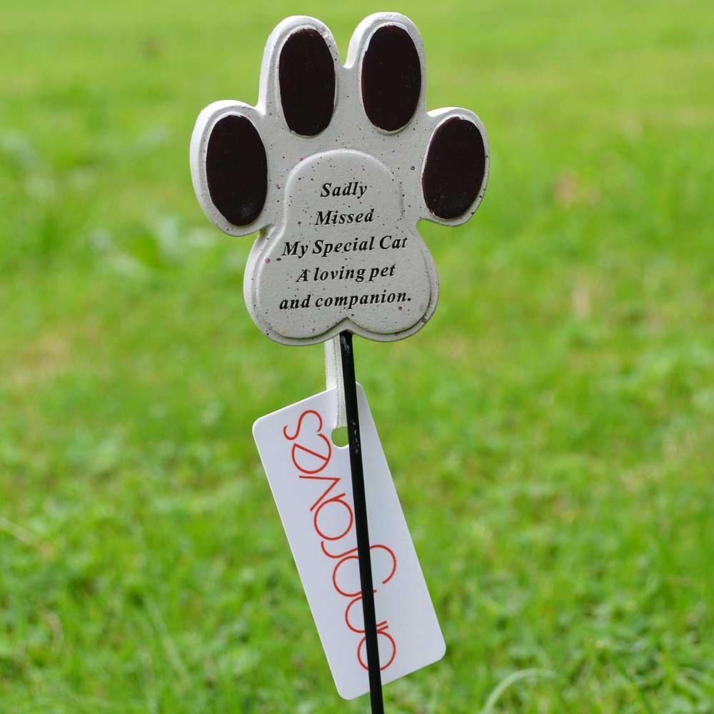 Special Cat Paw Print Pet Memorial Remembrance Stick