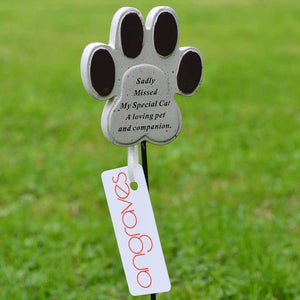 Special Cat Paw Print Pet Memorial Remembrance Stick