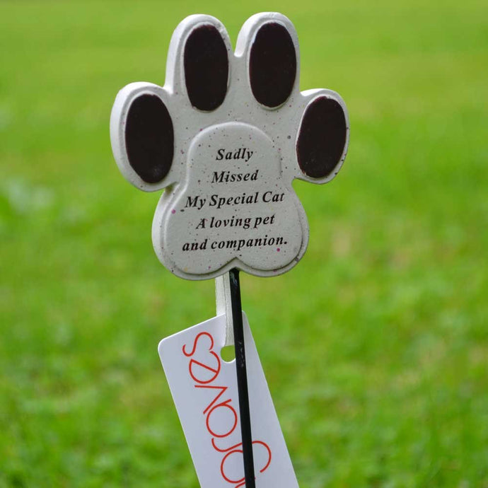Special Cat Paw Print Pet Memorial Remembrance Stick