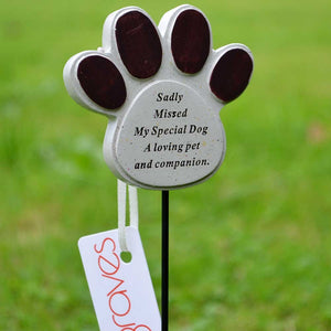 Special Dog Paw Print Memorial Pet Memorial Remembrance Stick