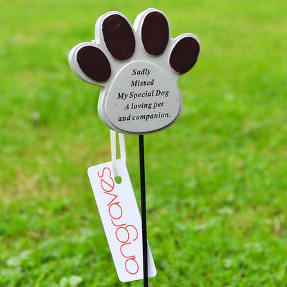 Special Dog Paw Print Memorial Pet Memorial Remembrance Stick