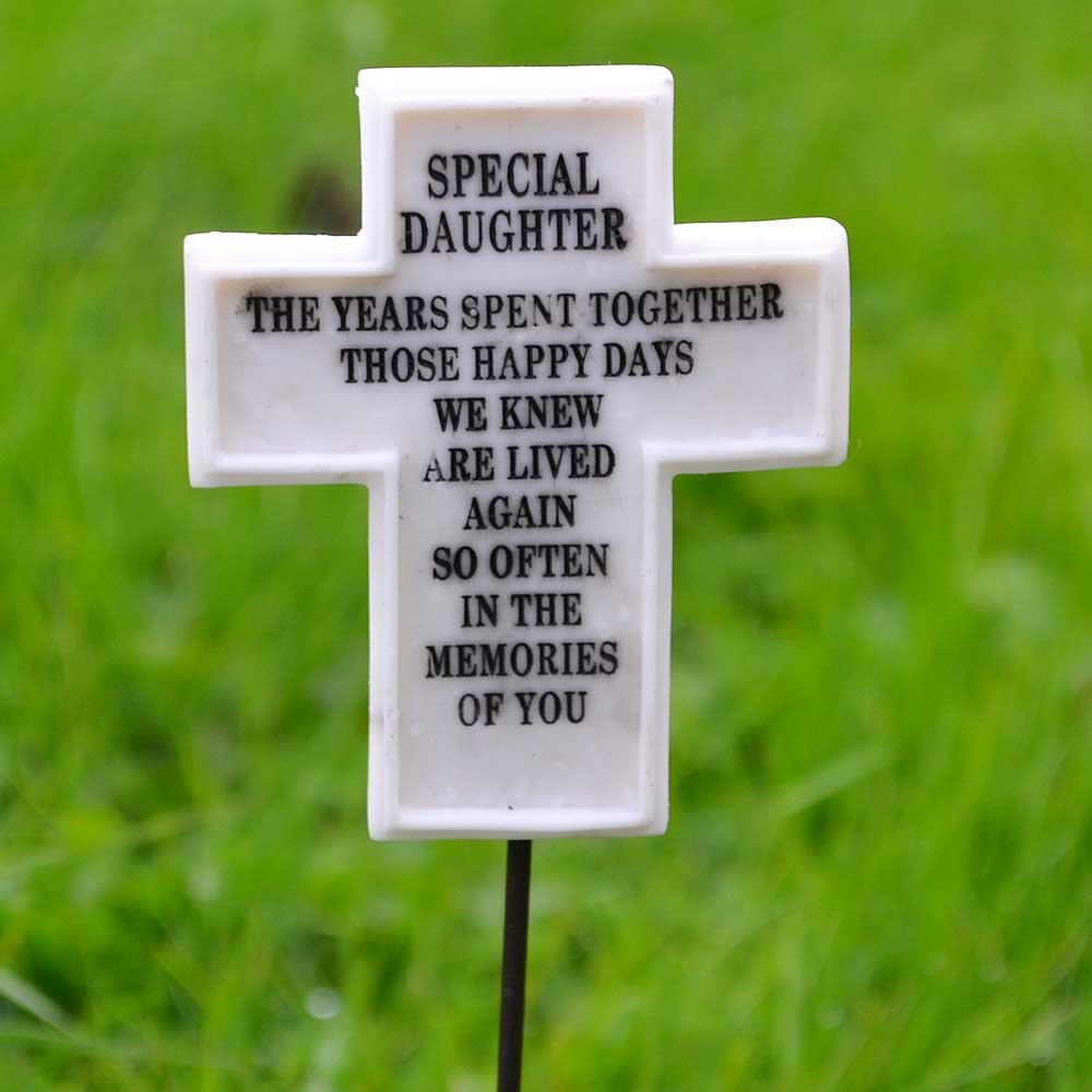 Special Daughter Memorial Cross Memorial Remembrance Stick