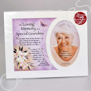 In Loving Memory of a Special Grandma Memorial Photo Frame Mount - Angraves Memorials