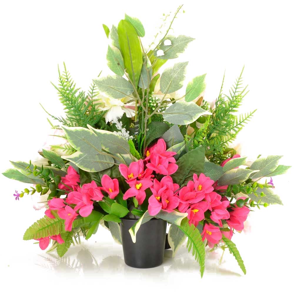 Indra Rose & Chrysanthemum Artificial Memorial Flower Arrangement