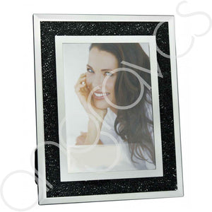 Black Diamond Crush Sparkle Photo Frame (5 x 7 inch) - Angraves Memorials