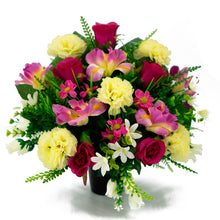 Load image into Gallery viewer, Bella Pink Roses Artificial Flower Memorial Arrangement
