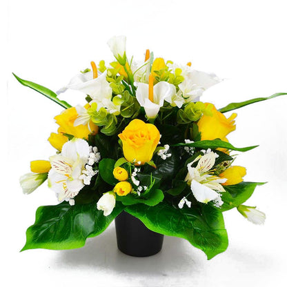 Carla Calla Lily & Orchid Rose Artificial Flower Arrangement