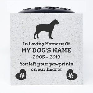 Cane Corso Personalised Pet Dog Graveside Memorial Flower Vase