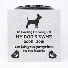 Load image into Gallery viewer, Chihuahua Personalised Pet Dog Graveside Memorial Flower Vase