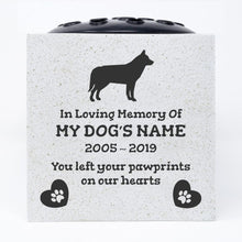 Load image into Gallery viewer, Husky Personalised Pet Dog Graveside Memorial Flower Vase