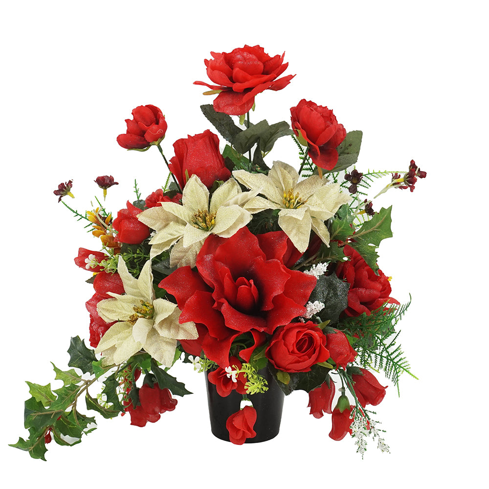 Estelle Christmas Artificial Flower Memorial Arrangement